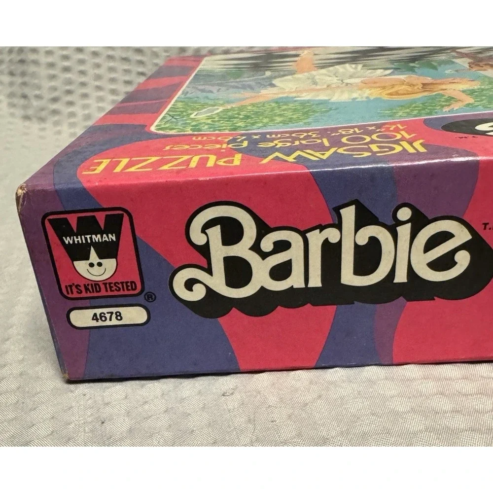 Vintage 1980 Barbie Jigsaw 100 Large Piece‎ Puzzle New Never Opened Whitman 4678